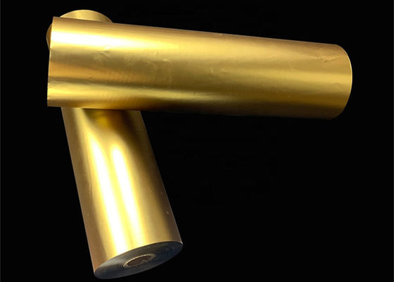 Un bon prix. Film en PET en aluminium doré en aluminium visuellement stratifié pour les boîtes de luxe en ligne