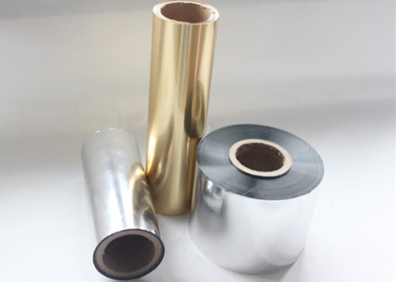 Good price 1500mm self-adhesive plastic sealing roll 3 inch thermoplastic PET metallized film en ligne