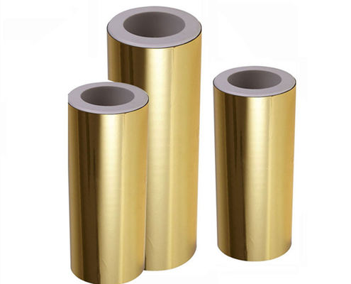 Good price 25mic Ruloir de film de stratification métallique brillant pour stratification à chaud Package boîtes d'emballage cosmétiques en ligne